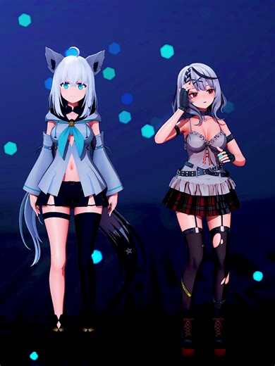 Shirakami Fubuki (白上フブキ) Sakamata Chloe (沙花叉クロヱ) discopled