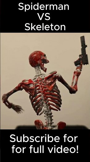 Spider-Man vs Skeleton GUN FIGHT 💥 | Stop Motion Battle #spiderman #stopmotion #actionfigures