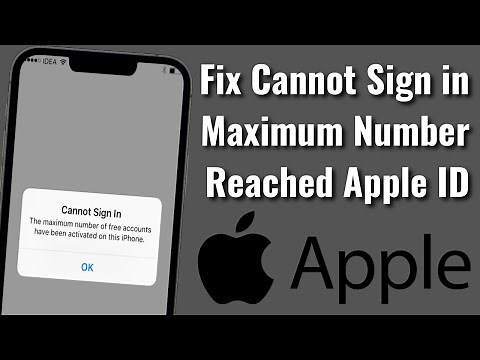 FIX Cannot Sign In Maximum Number of Free Accounts Have Been Activated Error in iPhone