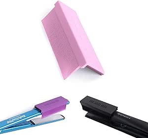 Silk Press Comb - Removable Heat-Resistant Attachment for Silky, Professional Flat Iron Results (Pink)