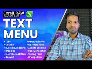 Text Menu Complete Options in Coreldraw | Learn Coreldraw in Hindi by Simplified Tuts