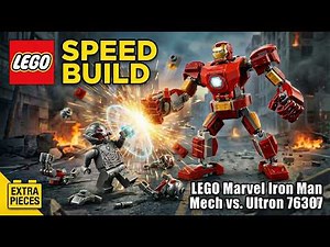 LEGO Marvel 76307 Iron Man Mech vs. Ultron 🦾 | Satisfying Speed Build