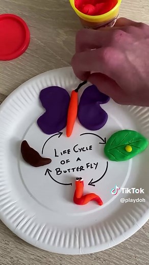 Butterfly Lifecycle Play-Doh Activity for Kids