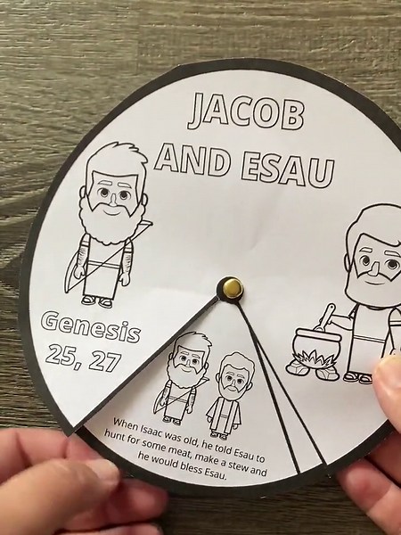 Jacob and Esau, Bible Story Printable, Sunday School Activities, Genesis 25, Homeschool Bible Worksheets, Kids Bible Craft, Bible Stories - Etsy