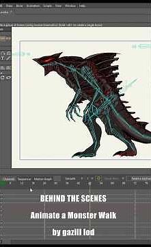 Animate a Monster Walk (2D Animation) | Behind the Scenes | Gazill lod