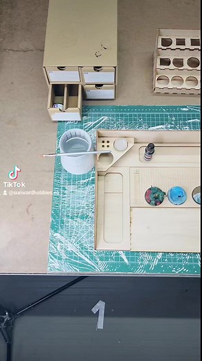 Need to setup a hobby workstation? Here's a quick rundown of what you might need to spruce up your desk setup! #hobby #hobbies #workstation #fyp #model #desksetup #warhammer40k #warhammer #aesthetic #Toronto #Canada #metime #hobbytime #sunwardhobbies | Sunward Rockets
