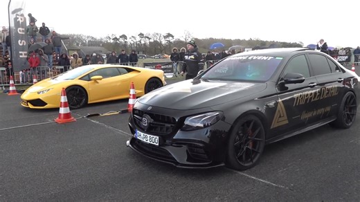 Brabus 800 power meets Lamborghini Huracan speed on track