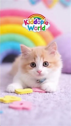 Kitty Says Meow 🐱 | Fun Animal Sound Short | Kiddopia World #kidschannel #kidslearning #toddlervideo