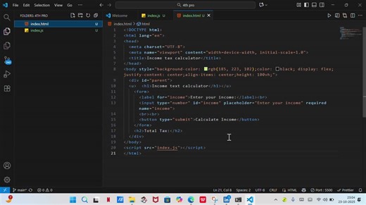 Built an Income Tax Calculator with HTML, CSS & JavaScript | Ananya Dubey posted on the topic | LinkedIn