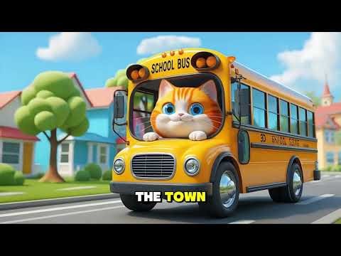 Wheels on the Kitty Bus Song for Kids | Vehicle Song for Kids, Nursery Rhymes & Baby Songs 🐱🚌🎶