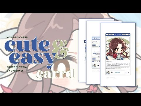 cute and easy interactive carrd | non pro carrd tutorial (with subtitles) - cr wonyologist