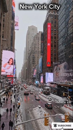 New York City in Heavy Snow ❄️ | Winter Wonderland in NYC 4K #Shorts #travel