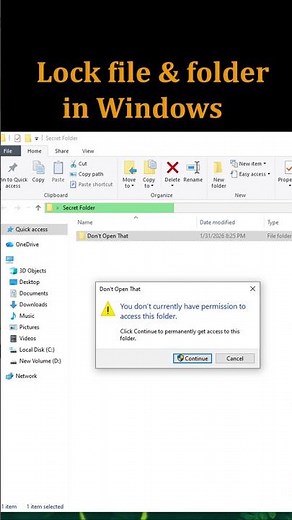Lock Any Folder in Windows Using CMD (No Software)