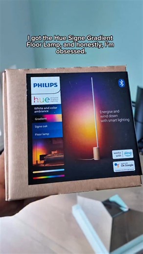 68 reactions · 7 comments | Got the Hue Signe Gradient Floor Lamp and I’m obsessed. It transforms the whole space — and when it syncs with my TV, movies and music feel alive. #PhilipsHue #SmartHome #AmbientLighting | Philips Hue | Facebook