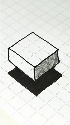 How to Draw a 3D Cube | Easy 3D Drawing Tutorial for Beginners #shorts #3d