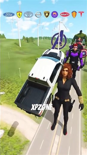 Car v/s avengerss #avengers #car #game