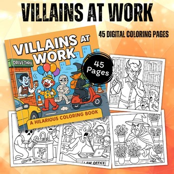 Villains at Work Coloring Pages | 45 Funny Villain Coloring Sheets