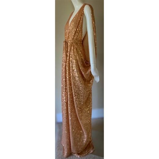 Gorgeous Grecian Goddess Gown-gold Micro Sequin Mesh - Etsy