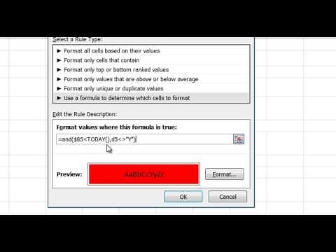 How to use Conditional Formatting with Dates the EASY WAY