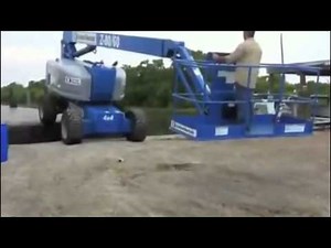 Cherry Picker Almost Becomes Catapult