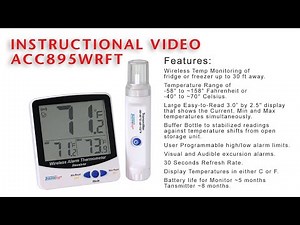 Thermco Instructional Video ACC895WRFT Wireless Temp Sensor with Big Digit Monitor
