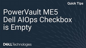 PowerVault ME5: Dell AIOps Checkbox is Empty