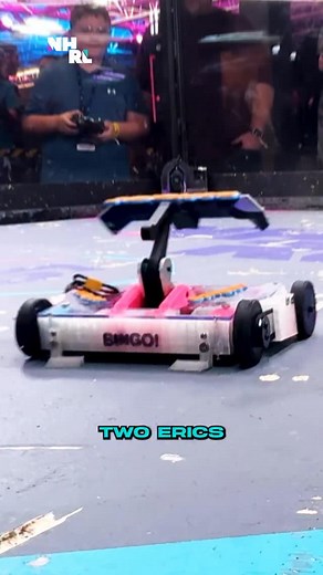 Meet CATTASTROPHE, the very first robot ever built from the Havoc Academy Crash Course Kit: ERIC! Watch history in the making as they take on BINGO! in NHRL’s first ERIC vs ERIC showdown. Want to build your own? Buy your kit now https://shop.nhrl.io/products/crash-course | NHRL