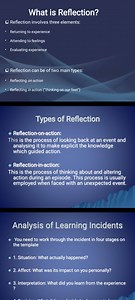 What is Reflection?Reflection involves three main elements:R... | Filo