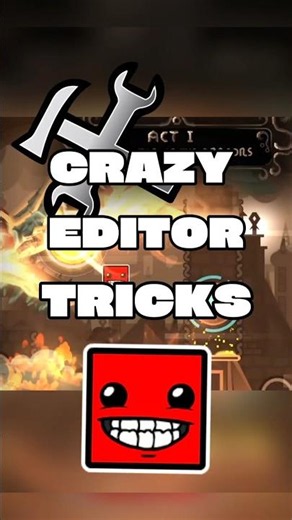 CRAZY EDITOR TRICKS AND TIPS FOR MAKING A GD LEVEL || #shorts #geometrydash #funny