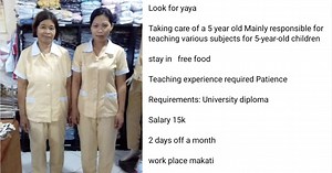 College diploma requirement for ‘yaya’ or nanny in the Philippines raises eyebrows | Coconuts