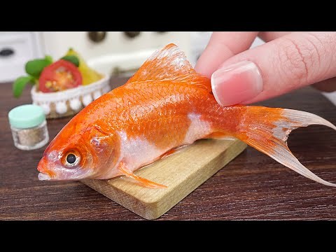 Satisfying Miniature Butter Basted Fish | ASMR Tiny Food & Mini Fish Recipe | Miniature Cooking