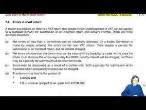 Chapter 24 Value Added Tax – VAT (part 3) - ACCA TX-UK Taxation (FA 2023)