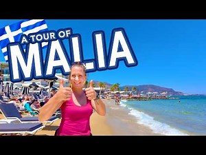 MALIA CRETE | Walking Tour from Malia Strip to the Beach
