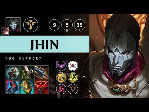 Jhin Support vs Zac - KR Master Patch 25.17