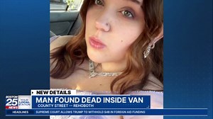 Man dead, woman hospitalized after being found in van on property linked to Mass. murder case
