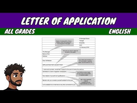 How to Write a Letter of Application | English P3 Formats