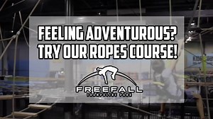 Try our ropes course on your next visit! | FreeFall Trampoline Park
