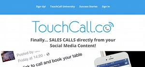 Thanks everyone for the advice on our new www.TouchCall.co Logo! We got it animated too! https://www.touchcall.co/…/upl…/2016/10/touchcall-logo-6.gif Would love you to Tag any salons, MUA's, takeaways or restaurants - get them a lot more calls to their businesses through convenience Mine is www.touchcall.co/07590694187 What is TouchCall? TouchCall numbers allow you to receive phone calls directly from your social media posts and also track how many times they are being clicked so you can measure