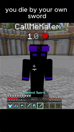 Taking out my guy with his own sword Minecraft