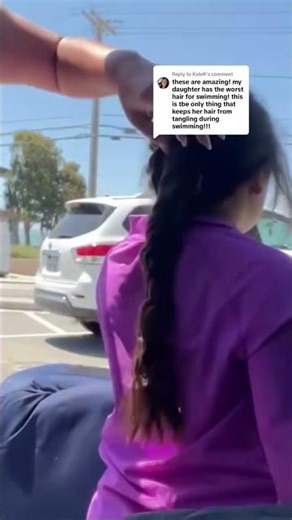 Rip Tie Hair is the only thing that keeps her hair from tangling during swimming