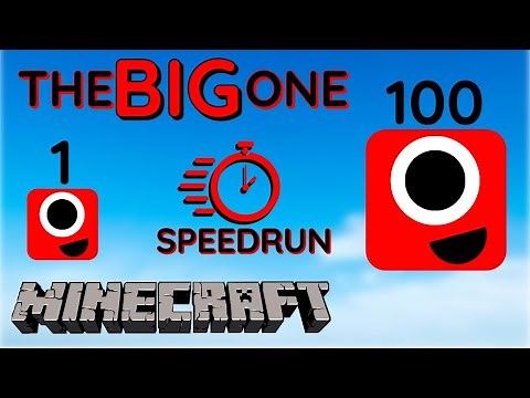 Numberblocks | "The BIG One" Numberblocks 1 to 100 Speedrun in Minecraft