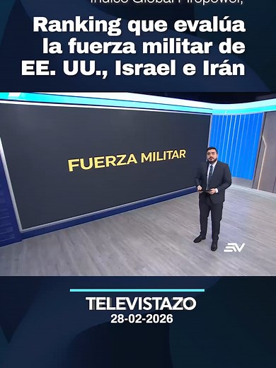 #Televistazo | Para entender la magnitud de los ataques que se registran desde esta madrugada, podemos dar un vistazo al índice Global Firepower, que evalúa factores como personal activo, presupuesto de defensa, capacidad aérea y naval, logística y recursos energéticos, entre otros. Más detalles ▶️ en http://ecuavisa.com