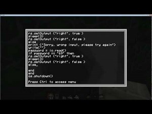 Alarm & Password Protected Door Minecraft Computer Craft