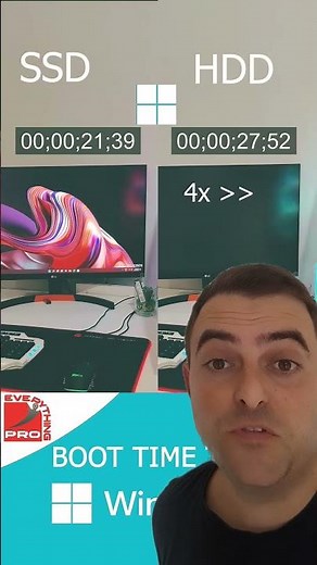 Boot Speed ​​(HDD vs SSD) 💿🔥 #techtips #windows #computers #tutorials