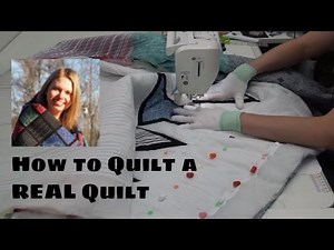How to Quilt a REAL Quilt with Straight Lines - Quilting Tutorial with Leah Day