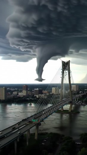 Supercell Tornado vs. Suspension Bridge – Total Destruction! #Tornado #BridgeCollapse #NaturalDisaster #ExtremeWeather #Supercell #StormChaos #BridgeFail #EpicStorm #TornadoDestruction #instagramreels #instantviral | Natural Disaster