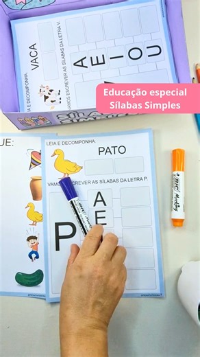 1.5K views |  Caderno Sílabas Simples – Educação Especial  42...