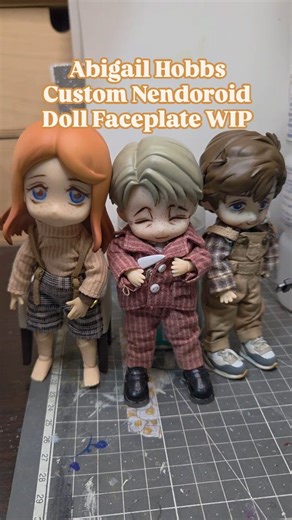 Kuro on Instagram: "Abigail is still a work in progress but layout the colour sketch will need to clean up. Hair is temporary can't leave my penguindrum princess nendoroid bald. #abigailhobbs #customdoll #nendoroiddoll #hannibal #nendoroid"