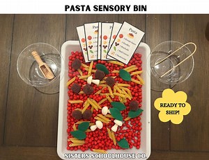 Interactive Pasta Sensory Bin Kit: Montessori Play With Recipe Cards - Etsy