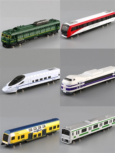 Diecast Toy Train Set Scale Model Sliding Car Simulation High Speed Railway Train Subway Metro Toy Model for Kids Gift